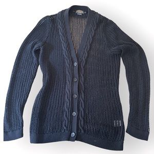 Pendleton Black Knit Crochet Cardigan - Women’s Medium sweater